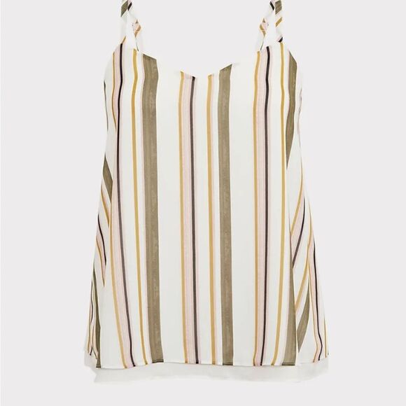 Torrid Sophie Chiffon Double Layer Swing Cami Size 3 3X 22/24 Stripes - Picture 5 of 12